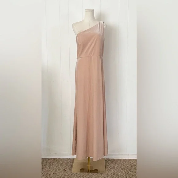 blue dress for baby girl Jenny Yoo Bridesmaid Dress Lena Latte main image 0